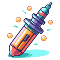 Cute syringe medical icon png