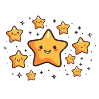 ster vorm geven aan. ster icoon. geel ster in PNG