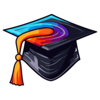 ilustración de graduación gorra icono png