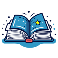 School illustration blue book icon png