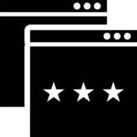 Rating application window icon. vector