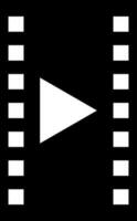 Video play strip icon or symbol. vector