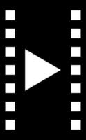 Video play strip icon or symbol. vector