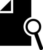 Document searching icon in flat style. vector