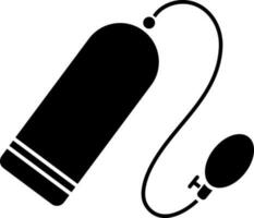 Sphygmomanometer icon or symbol in Black and White color. vector