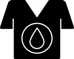 Blood donation volunteer t-shirt icon. vector