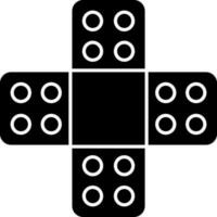 Black and White bandage icon in flat style. vector