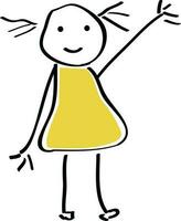 Hand Drawing Doodle Cartoon character Happy. Stick Figure Happy Jumping  Celebrating 25018271 Vector Art at Vecteezy