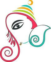 Illustration of a ganesha. vector