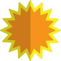 Blank sticker in orange and yellow color. vector