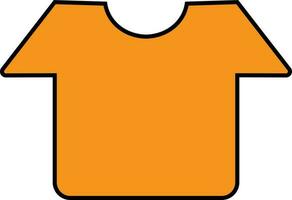 Tshirt in orange color. vector