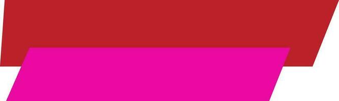 Red and magenta colors paper banners design. vector