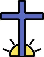 Flat illustration of Christian Cross. vector