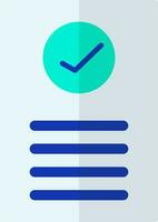 Verification paper icon in flat style. vector