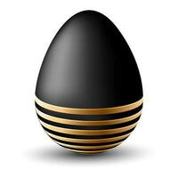 Isolated easter egg in black color. vector