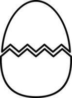 Flat illustration of a Broken Egg. vector