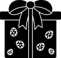Illustration of gift box icon in flat style. vector