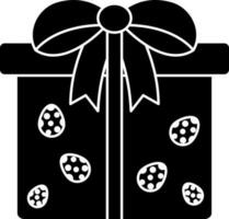 Illustration of gift box icon in flat style. vector