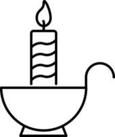 Flat illustration of burning Candles. vector