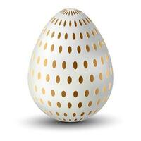 Isolated easter egg on white background. vector