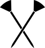 Vector illustration of nail, tool glyph icon.