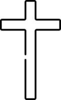 Flat illustration of Christian Cross. vector