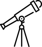 Isolated telescope icon in flat style. vector