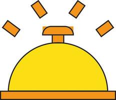 ilustración de color campana icono para servicio. vector