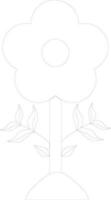 Flat style flower plant. vector