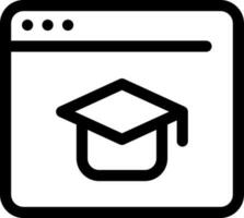 Online education website icon in line art. vector