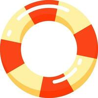 Inflatable ring element on white background. vector