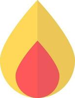 Drop icon in yellow and red color. vector