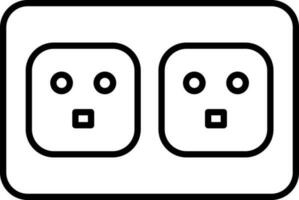 Isolated icon of electrical socket. vector