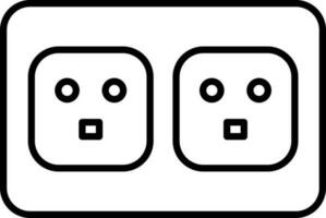 Isolated icon of electrical socket. vector