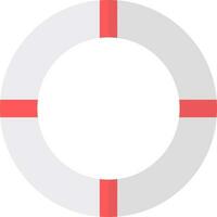 Lifesaver icon in white and red color. vector