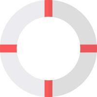 Lifesaver icon in white and red color. vector