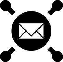 Illustration of message icon in flat style. vector