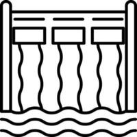 Hydro electrical energy icon made with thin line stroke. vector