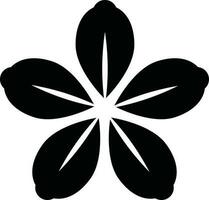Flat style Flower icon in black color. vector