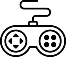 Gamepad icon in line art. vector