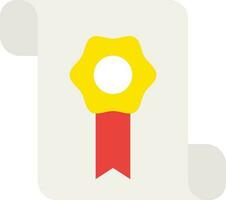 Scroll certificate icon in flat style. vector