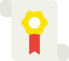 Scroll certificate icon in flat style. vector