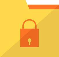 Illustration of lock folder icon. vector