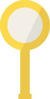 Search or magnifying glass icon in yellow color. vector