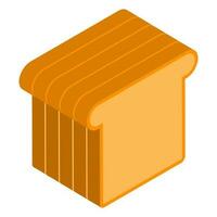 Stack of bread slice icon in 3d style. vector