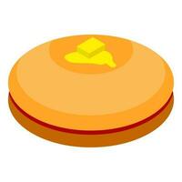 Vector illustration of cheeseburger icon.