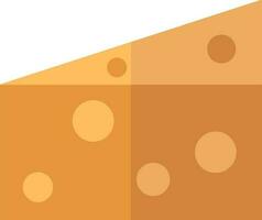 Flat style cheese icon in brown color. vector