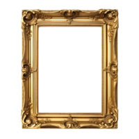 Gold Rahmen aufwendig realistisch Clip Art ai generiert png