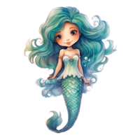 Mermaid Watercolor Clipart png