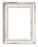 White Distressed Wood Frame Realistic Clipart png